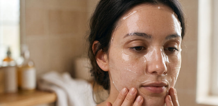 Paso 1: colocar la mascarilla sobre el rostro limpio